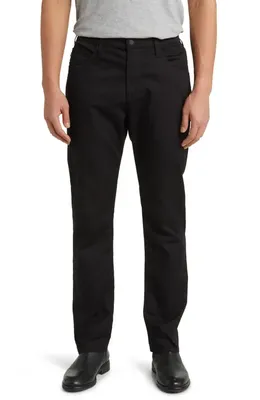 AG AG Everett Commuter Performance Slim Straight Pants in True Black — Men Winter black Trousers & Chinos