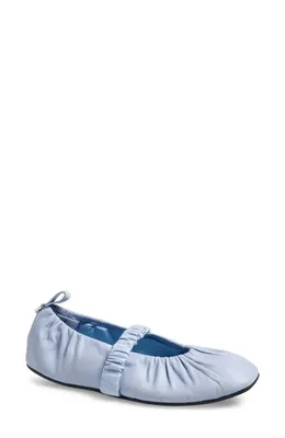 rag & bone rag & bone Spire Ruched Mary Jane Flat in Sky Blue — Women Winter silver Shoes
