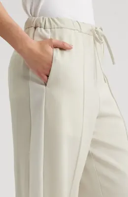 rag & bone rag & bone Siena Side Stripe Wool Pants in Ivory — Women Spring white Pants