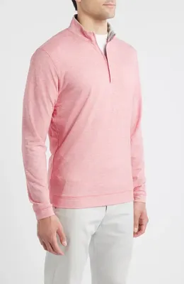 johnnie-O johnnie-O Pircio Performance Quarter Zip Pullover in Serrano — Men Spring pink Tops