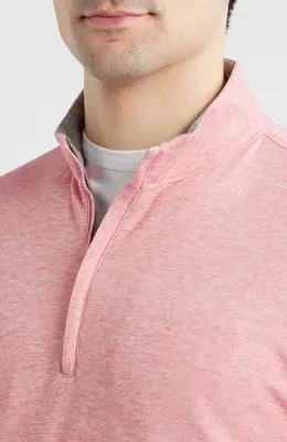 johnnie-O johnnie-O Pircio Performance Quarter Zip Pullover in Serrano — Men Spring pink Tops