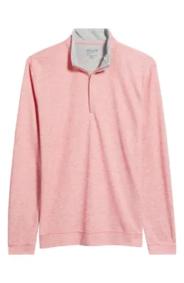 johnnie-O johnnie-O Pircio Performance Quarter Zip Pullover in Serrano — Men Spring pink Tops