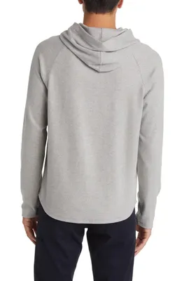 Vince Vince Broken Twill Hoodie in Heather Grey/Off White — Men Summer silver Tops