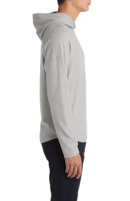 Vince Vince Broken Twill Hoodie in Heather Grey/Off White — Men Summer silver Tops
