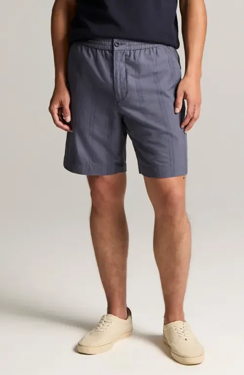 Vince Vince Cove Stripe Cotton & Hemp Shorts in Neue Blue — Men Summer grey Shorts