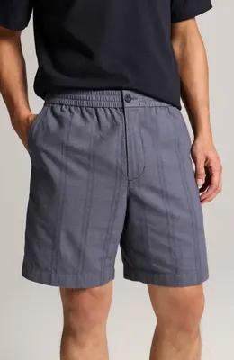 Vince Vince Cove Stripe Cotton & Hemp Shorts in Neue Blue — Men Summer grey Shorts