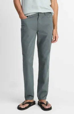 Vince Vince Dylan Slim Fit Peached Stretch Cotton Pants in Harbor Blue — Men Summer grey Pants
