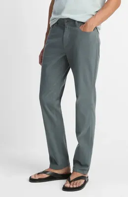 Vince Vince Dylan Slim Fit Peached Stretch Cotton Pants in Harbor Blue — Men Summer grey Pants