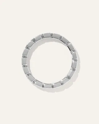Quince Quince Women's Lab Grown Diamond Emerald East-West Bezel Eternity Band Rings Rings in Yellow Gold in White Gold — Women Summer white Accessories