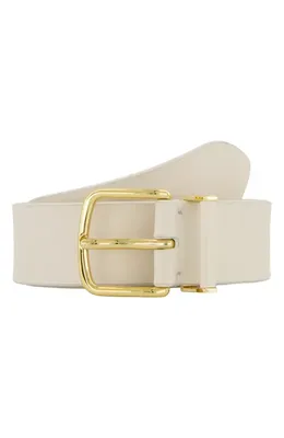 Vince Vince Kaia Leather Belt in Milk — Women Spring ivory Accessories