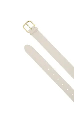 Vince Vince Kaia Leather Belt in Milk — Women Spring ivory Accessories