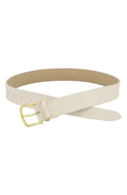 Vince Vince Kaia Leather Belt in Milk — Women Spring ivory Accessories