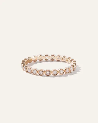 Quince Quince | Women's 14K Gold Diamond Bezel Eternity Band Rings in Yellow Gold — Women Autumn gold Jewelry