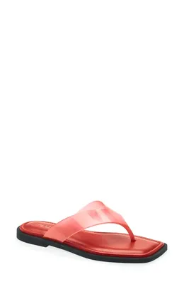 rag & bone rag & bone Gracie Jelly Flip Flop in Lava — Women Autumn red Shoes