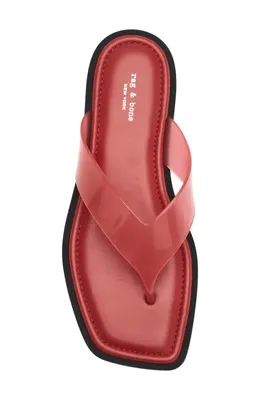 rag & bone rag & bone Gracie Jelly Flip Flop in Lava — Women Autumn red Shoes