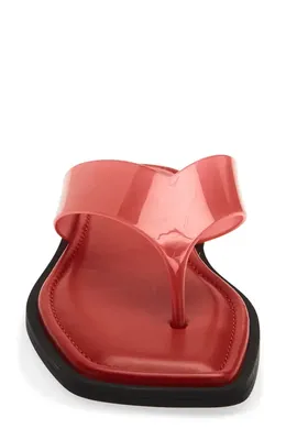 rag & bone rag & bone Gracie Jelly Flip Flop in Lava — Women Autumn red Shoes