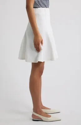 FRAME FRAME The Sway Cotton Skirt in Au Natural Clean — Women Winter white Skirts