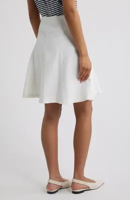 FRAME FRAME The Sway Cotton Skirt in Au Natural Clean — Women Winter white Skirts