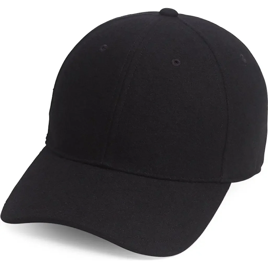rag & bone rag & bone Miles Wool Blend Baseball Cap in Black Wool — Men Winter black Accessories