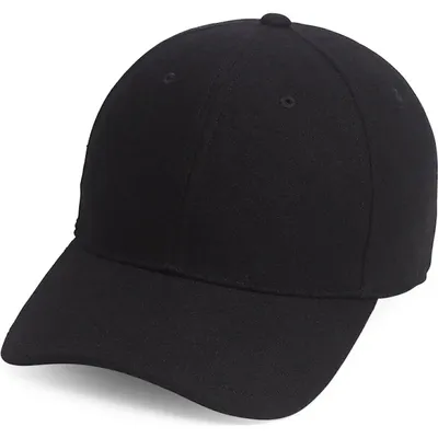rag & bone rag & bone Miles Wool Blend Baseball Cap in Black Wool — Men Winter black Accessories