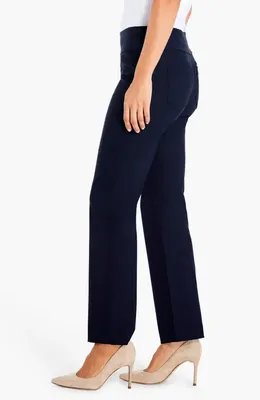 NIC+ZOE NIC+ZOE Wonderstretch Pocket Straight Leg Pants in Dark Indigo — Women Winter navy Pants