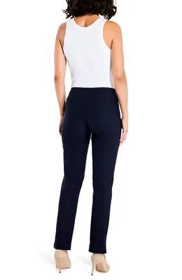 NIC+ZOE NIC+ZOE Wonderstretch Pocket Straight Leg Pants in Dark Indigo — Women Winter navy Pants