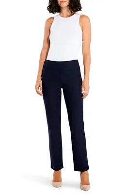 NIC+ZOE NIC+ZOE Wonderstretch Pocket Straight Leg Pants in Dark Indigo — Women Winter navy Pants