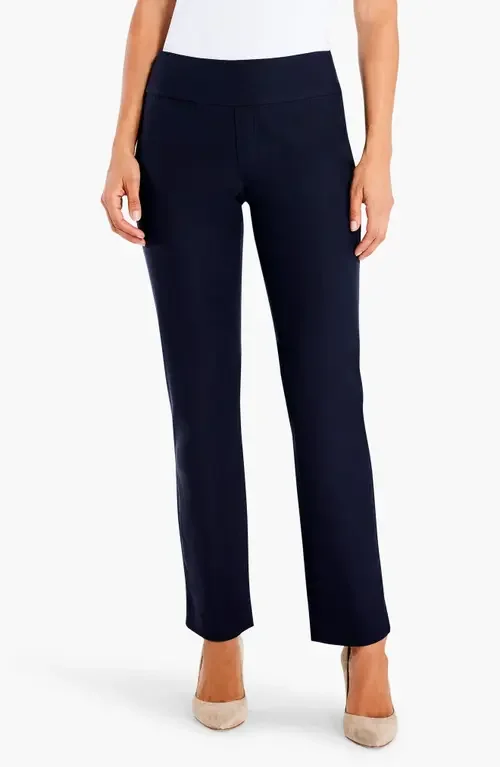 NIC+ZOE NIC+ZOE Wonderstretch Pocket Straight Leg Pants in Dark Indigo — Women Winter navy Pants