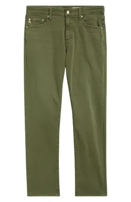 AG AG Everett Slim Straight Leg Jeans in 7 Years Sulfur Coastal Moss — Men Autumn green Pants