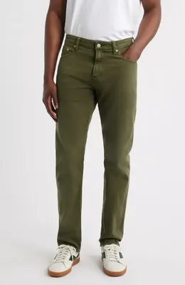 AG AG Everett Slim Straight Leg Jeans in 7 Years Sulfur Coastal Moss — Men Autumn green Pants