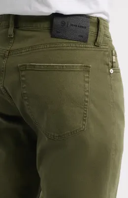 AG AG Everett Slim Straight Leg Jeans in 7 Years Sulfur Coastal Moss — Men Autumn green Pants