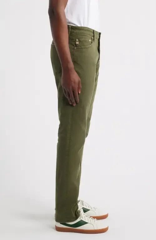 AG AG Everett Slim Straight Leg Jeans in 7 Years Sulfur Coastal Moss — Men Autumn green Pants