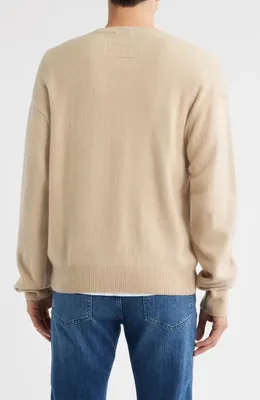 FRAME FRAME Lightweight Cashmere Crewneck Sweater in Summer Beige — Men Autumn beige Tops