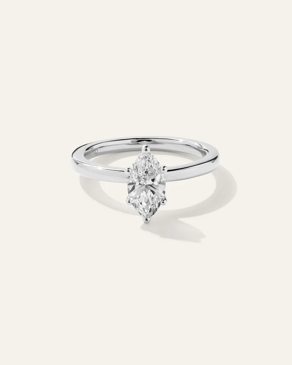Quince Quince | Women's Lab Grown Diamond Marquise Comfort Fit Engagement Ring 1ct in Platinum — Women Summer white Accessories