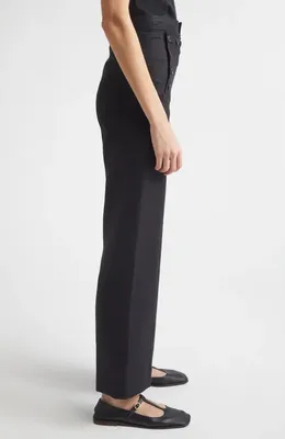 Bode Bode Linen Sailor Trousers in Black — Women Winter black Pants