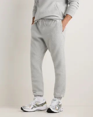 Quince Quince | Men's Waffle Knit Joggers in Heather Grey — Men Summer grey Athletic Pants