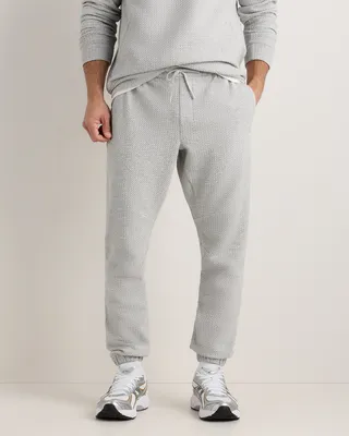 Quince Quince | Men's Waffle Knit Joggers in Heather Grey — Men Summer grey Athletic Pants