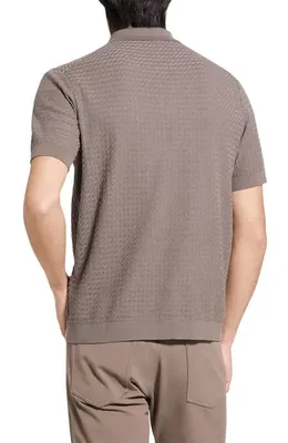 Theory Theory Cairn in Cotton Short Sleeve Shirt in Morel — Men Autumn grey Tops