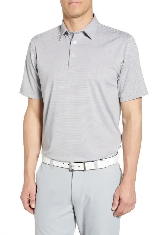 johnnie-O johnnie-O Lyndon Classic Fit Polo in Meteor — Men Summer silver Tops