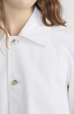 FRAME FRAME The Denim Swing Jacket in Au Natural Clean — Women Winter white Outerwear