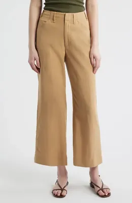 rag & bone rag & bone Allison Ankle Wide Leg Pants in Fawn — Women Autumn gold Pants