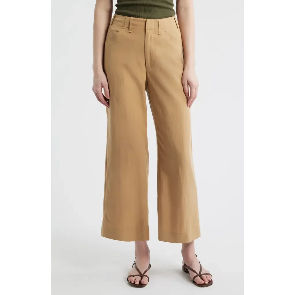 rag & bone rag & bone Allison Ankle Wide Leg Pants in Fawn — Women Autumn gold Pants