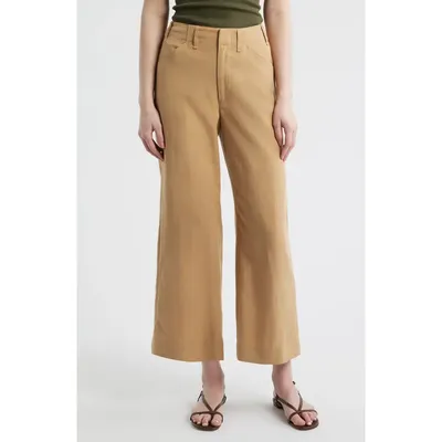 rag & bone rag & bone Allison Ankle Wide Leg Pants in Fawn — Women Autumn gold Pants