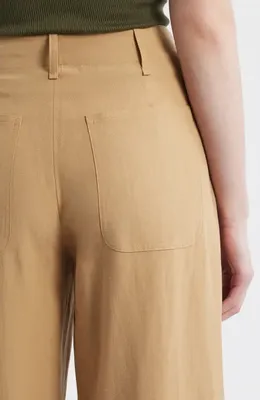 rag & bone rag & bone Allison Ankle Wide Leg Pants in Fawn — Women Autumn gold Pants