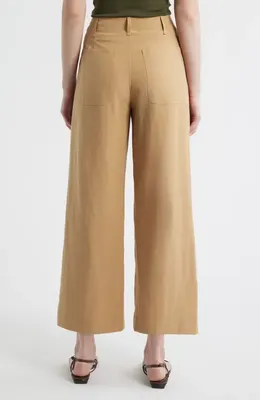 rag & bone rag & bone Allison Ankle Wide Leg Pants in Fawn — Women Autumn gold Pants