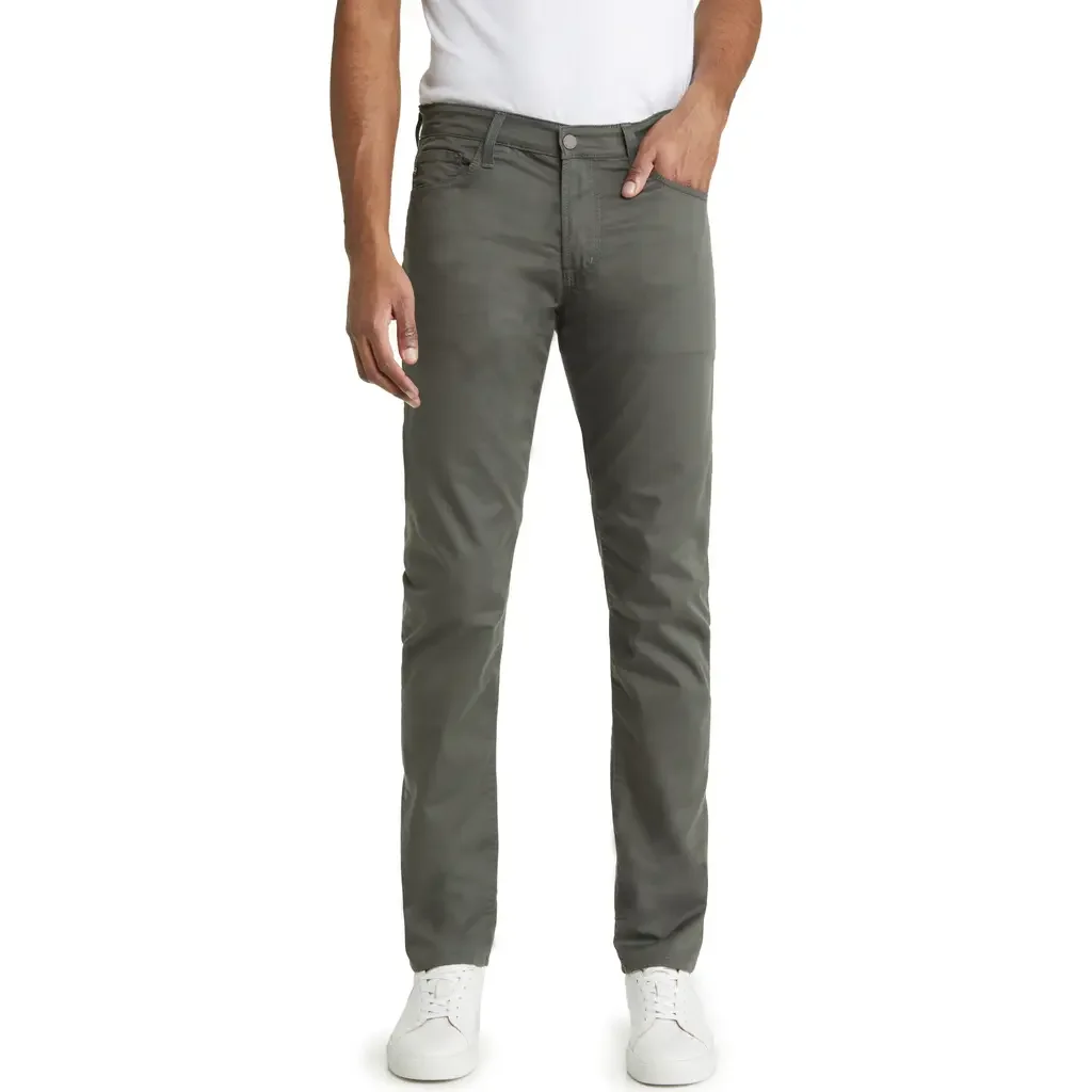 AG AG Tellis Airluxe™ Commuter Performance Sateen Pants in Armory Green — Men Autumn grey Pants