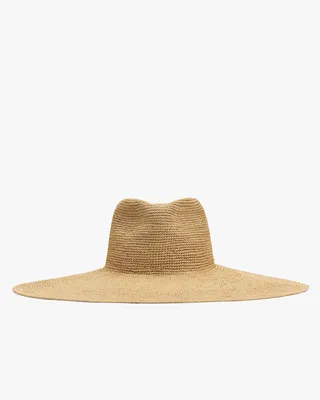 Cuyana Beach Hat - Dark Natural / in camel — Autumn camel Hats & Headwear