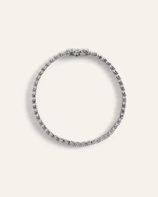 Quince Quince | Women's 14K Gold Lab Grown Diamond North-South Oval Tennis Bracelet 10ctw in White Gold — Women Summer white Accessories