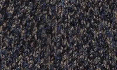 Vince Vince Brushed Marled Cashmere Cuffed Hat in Coastal Blue — Men Winter black Accessories