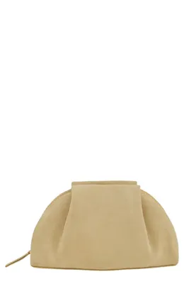 Vince Vince Ava Suede Clutch in Maiz — Women Spring beige Accessories